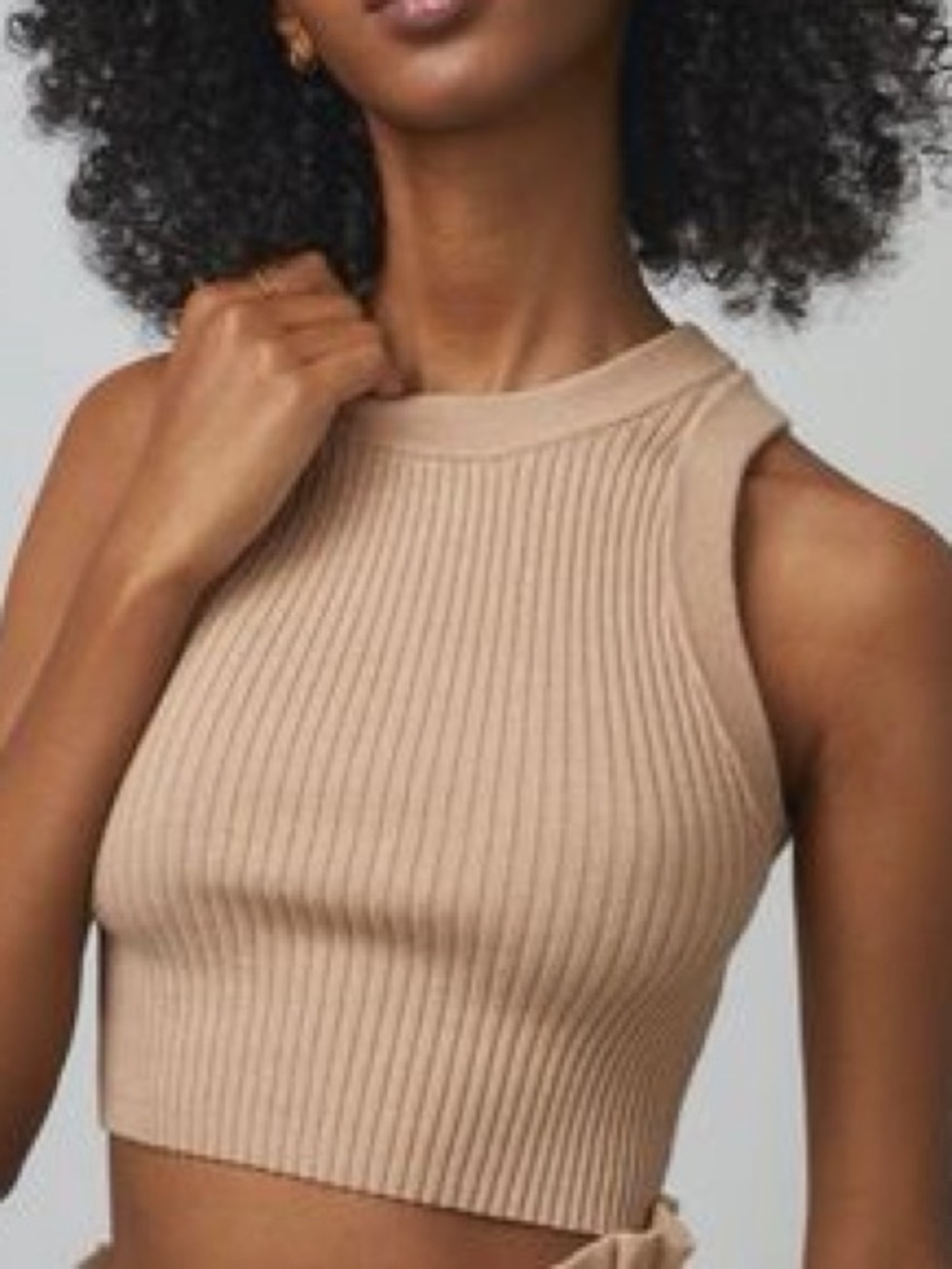Lunya Cozy Cotton Silk Ribbed Crop Tank
